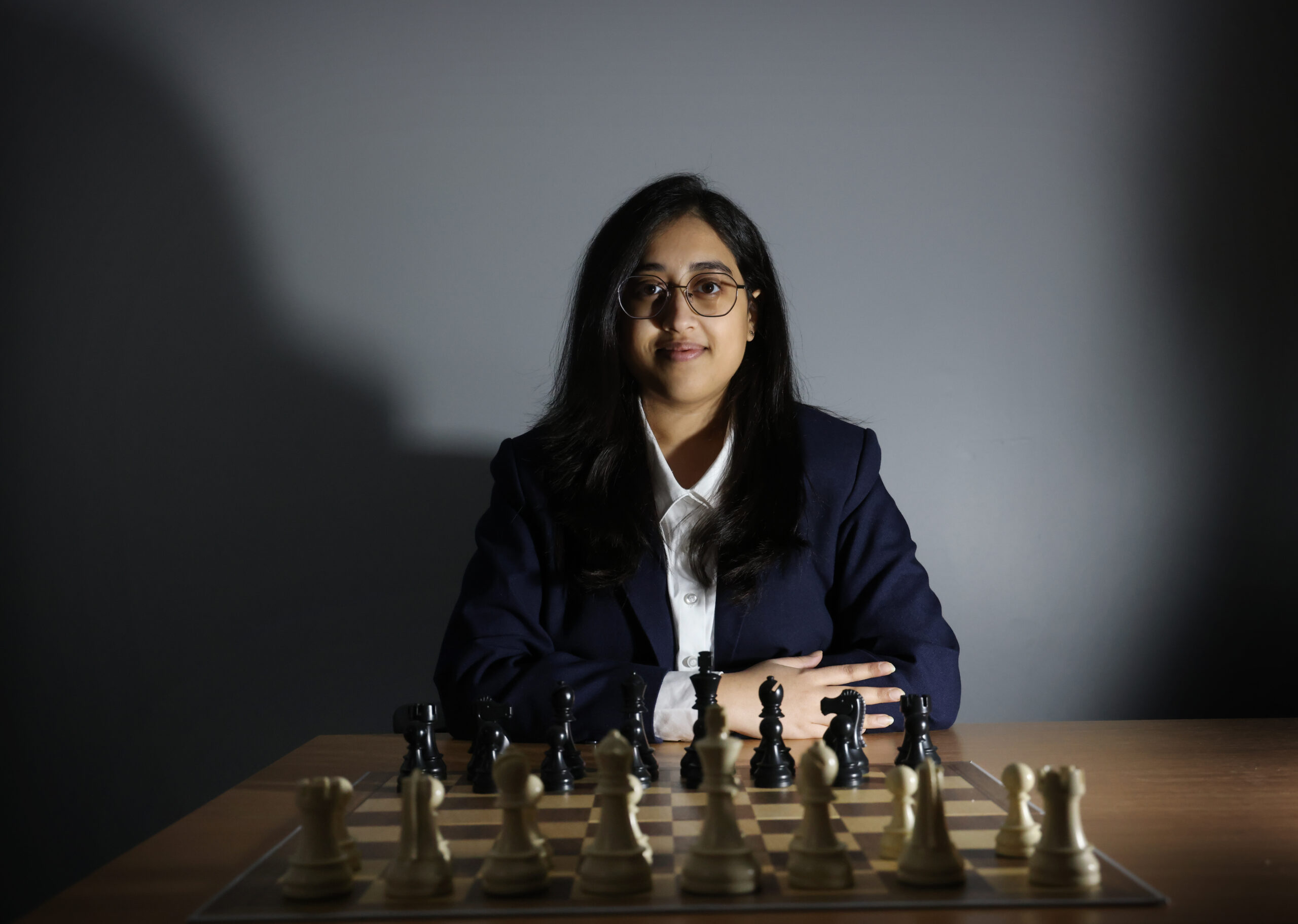 26/2/26 Weekend … Trisha Kanyamarala,  the first Irish woman ever to become a Woman's Chess Grandmaster pictured in Portlaoise where she lives with her family. Photo: Bryan O’Brien / The Irish Times